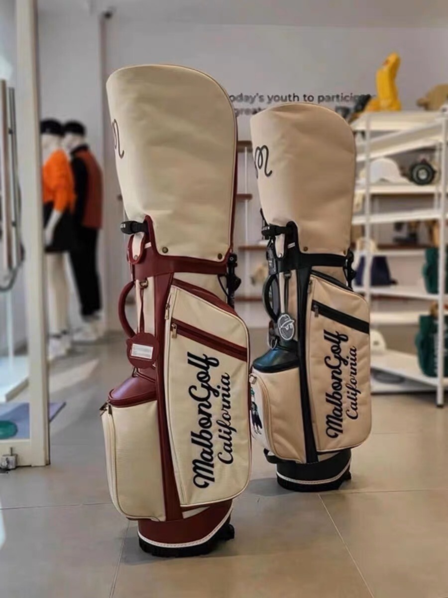 在庫処分価格★マルボンゴルフ　malbon golf キャディバッグ　グリーン　※写真転載禁止※ベージュ★グリーン_画像10