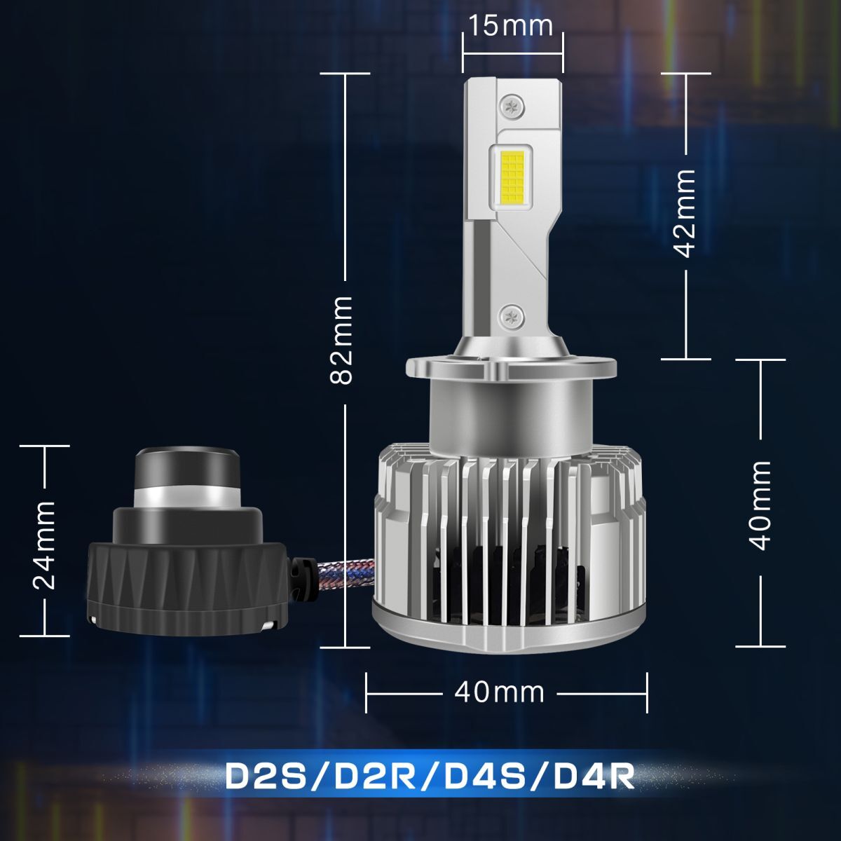 一体型 LED ヘッドライト D2S D2R D4S D4R ホワイト 6000K 32000LM左右合計 36W 360°光軸調整可能 車検対応 送料無料 LEDA-BD_画像7