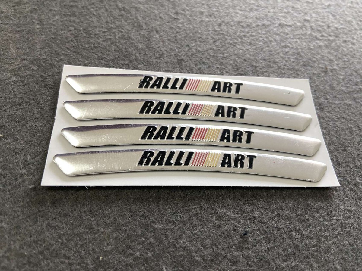 ◆三菱 RALLI///ART◆15◆ホイールリム ステッカー 装飾バッジ デカール スタイリング アルミ 車用 傷を隠す 4枚セット _画像2