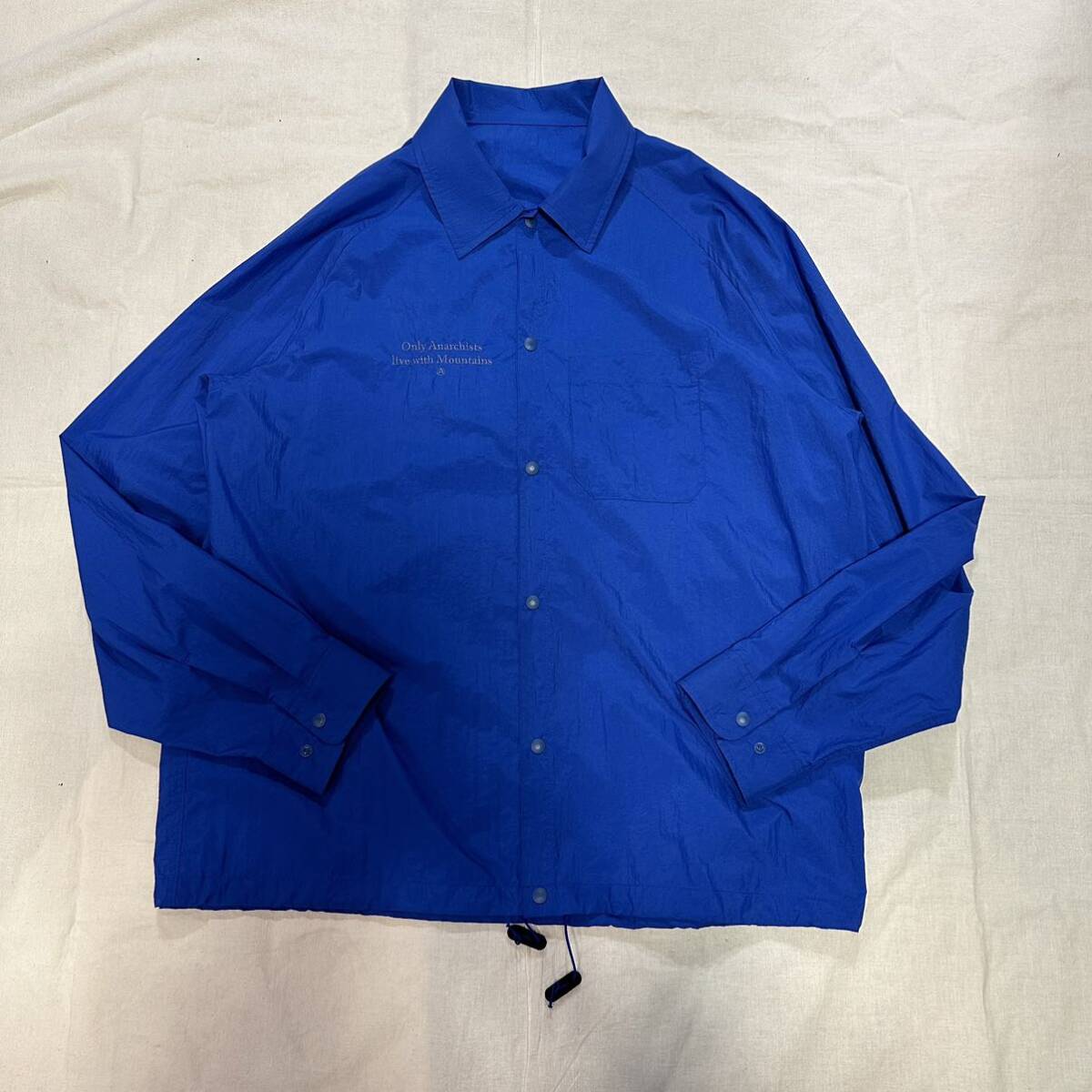 24SS 新品 Mountain Research マウンテンリサーチ Coach Shirt コーチジャケット ナイロンシャツ BLUE_画像1