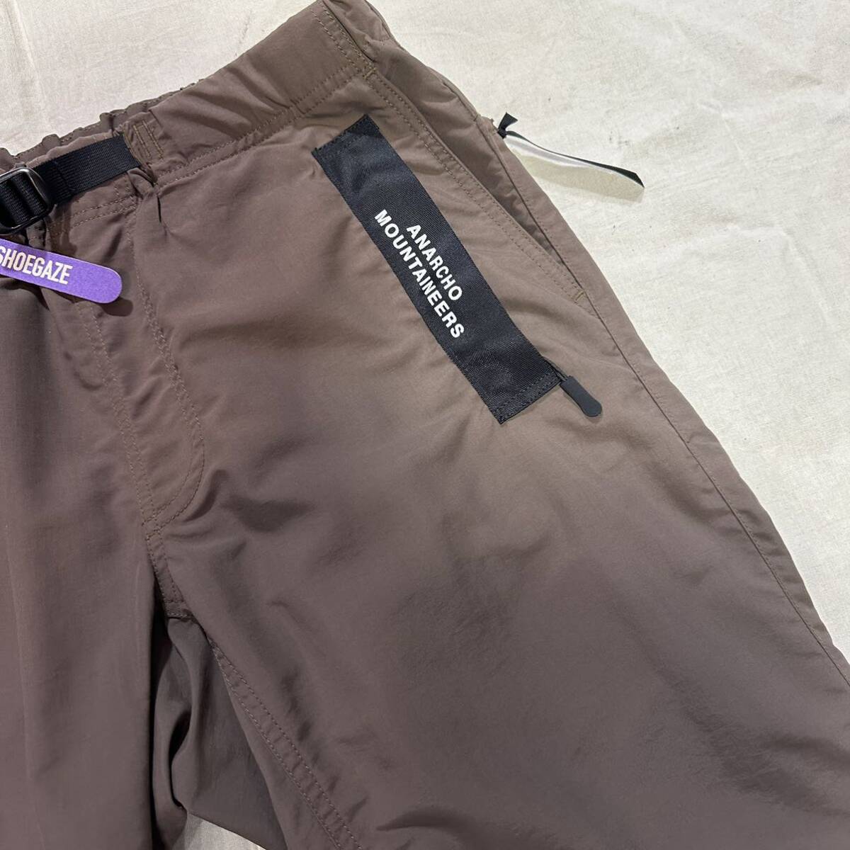 24SS 新品 Mountain Research マウンテンリサーチ ID PANTS ナイロンパンツ トラックパンツ BROWN_画像2