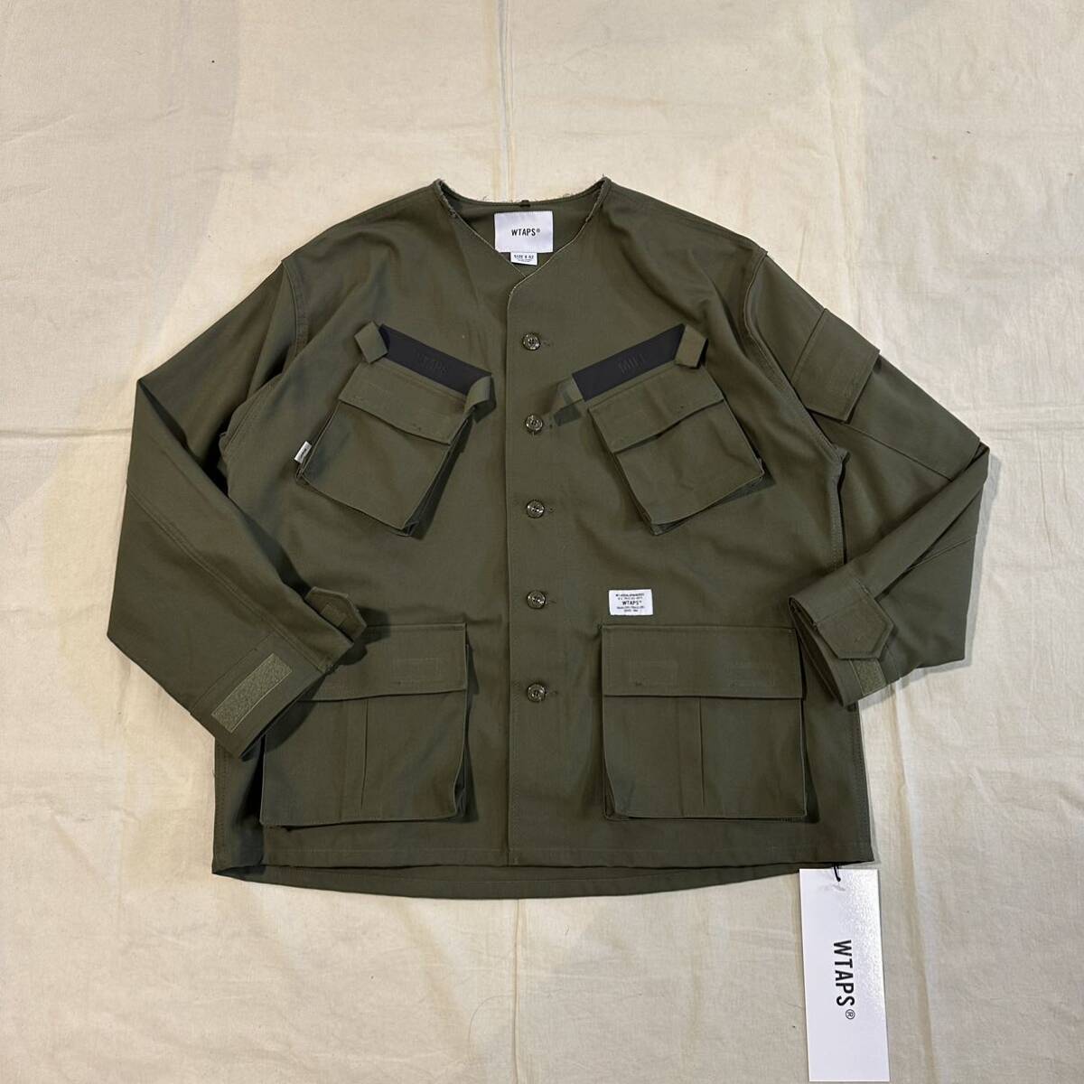 24SS WTAPS ダブルタップス SCOUT 01 / LS / COTTON. TWILL. 03 シャツジャケット OD 02_画像1