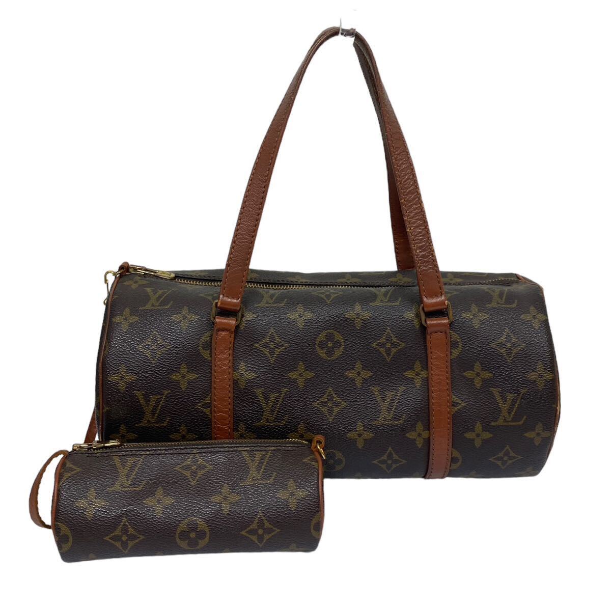 LOUIS VUITTON ルイヴィトン モノグラムパピヨン30 旧型 ポーチ付き ハンドバッグ 旧パピヨン M51385 ヴィンテージ の画像1