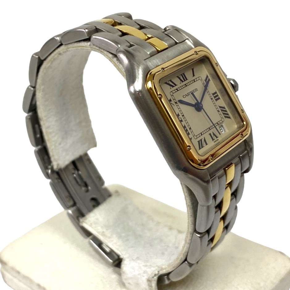 Cartier カルティエ パンテールMMウォッチ 110000R YG×SSコンビ ボーイズ デイト 1ロウ 腕時計 クォーツ コンビウォッチ 稼働品の画像3