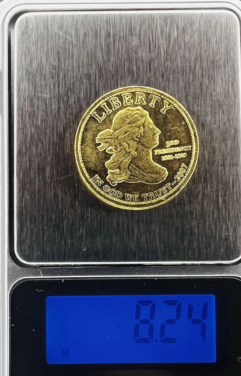 アメリカ 第3代大統領 硬貨 古銭 2007年 トマス・ジ ェファソン モンティチェロ リバティ 記念幣 コ イン 金貨 海外硬貨 外国古銭 /21の画像5