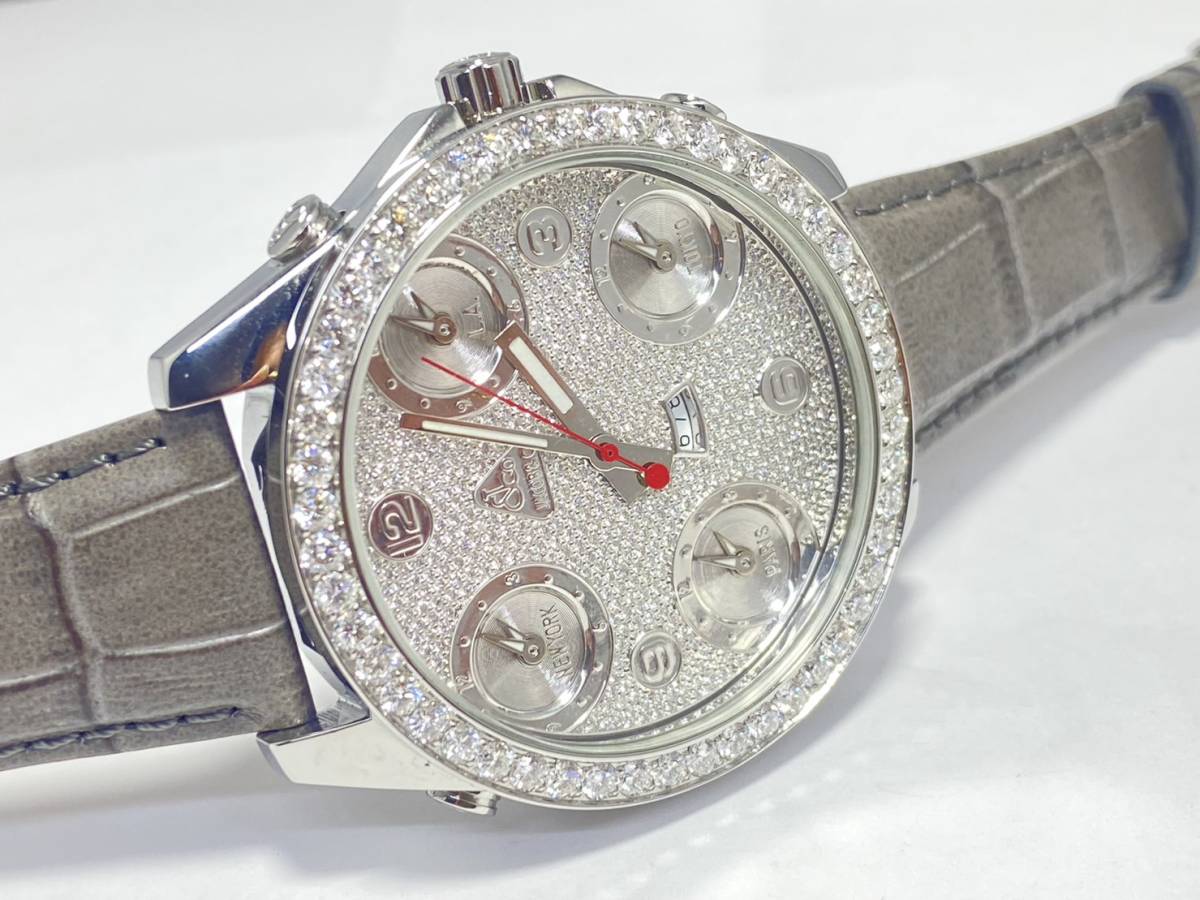 JACOB&Co Jacob five time zone original whole surface diamond 47 millimeter 