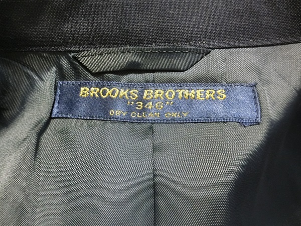Brooks Brothers　ブルックスブラザーズ　３ピース　段返り　３釦　シングルスーツ　ライトブラック　YA５_画像6