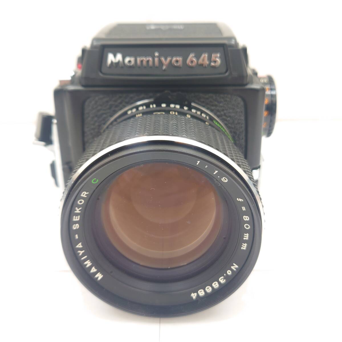 ★【Mamiya マミヤ】Mamiya 645 M645 1000S 中判カメラ フィルムカメラ レンズ付き MAMIYA-SEKOR C 1:1.9 f=80mm No.38684 ★15112の画像2
