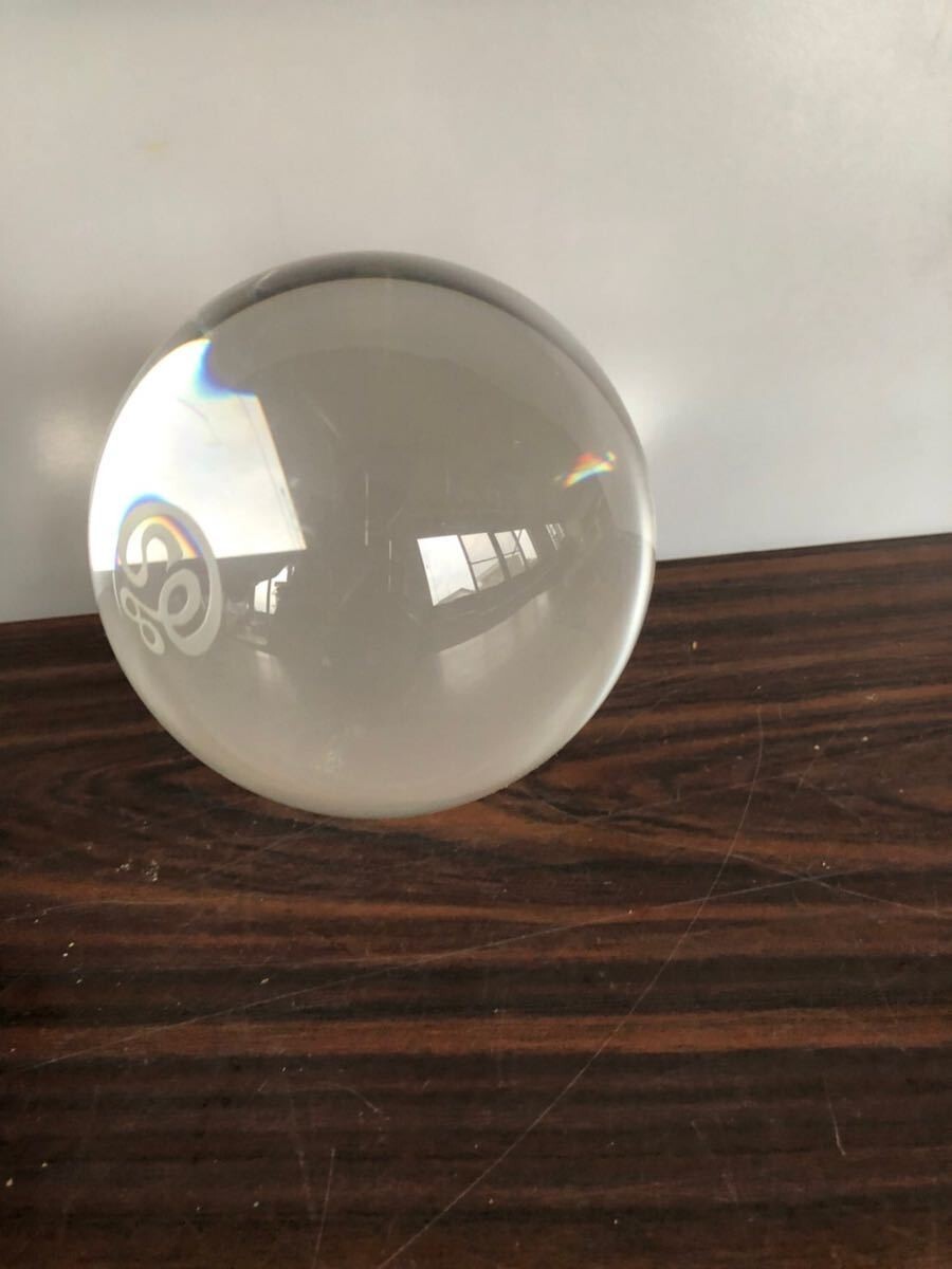 G517 送料無料　水晶玉 クリスタルボール 透明ボール　玉　2個　置物　美品_画像5