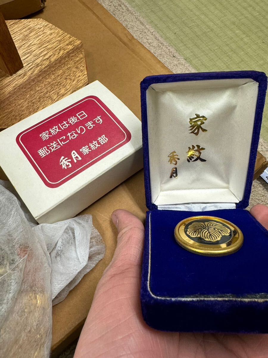 戸0331 京造 金小扎大鍬兜 秀月謹製 雜貨 工芸品_画像3