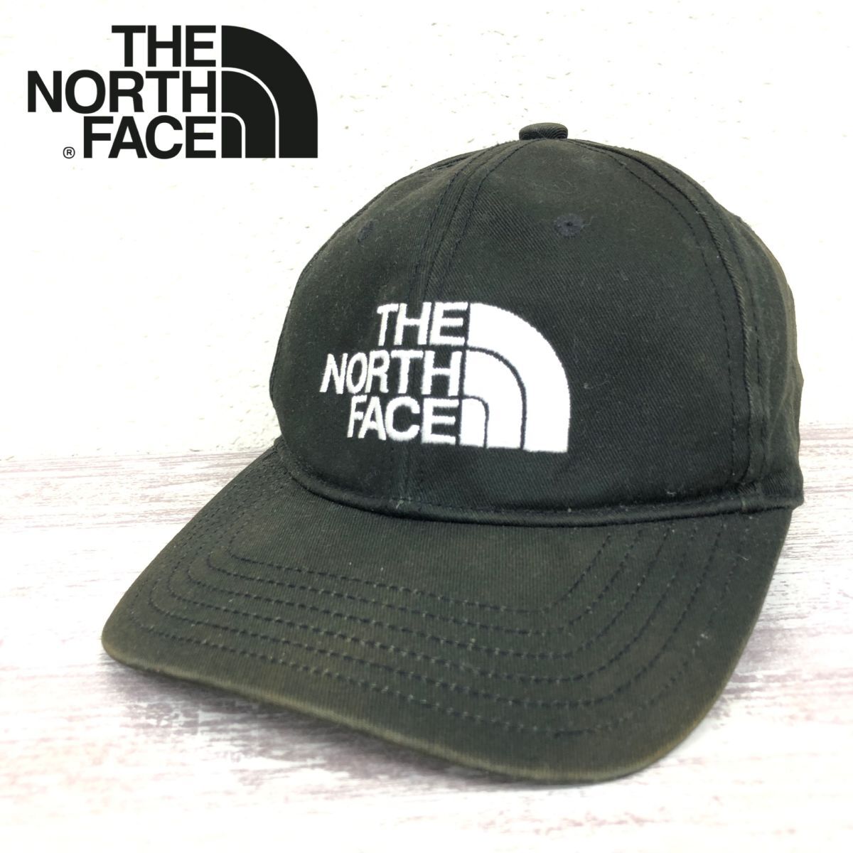 M2156-F-N◆ THE NORTH FACE ザノースフェイス キャップ 帽子 ロゴ刺繍 ◆ size FREE コットン ブラック メンズ ユニセックス アウトドア_画像1