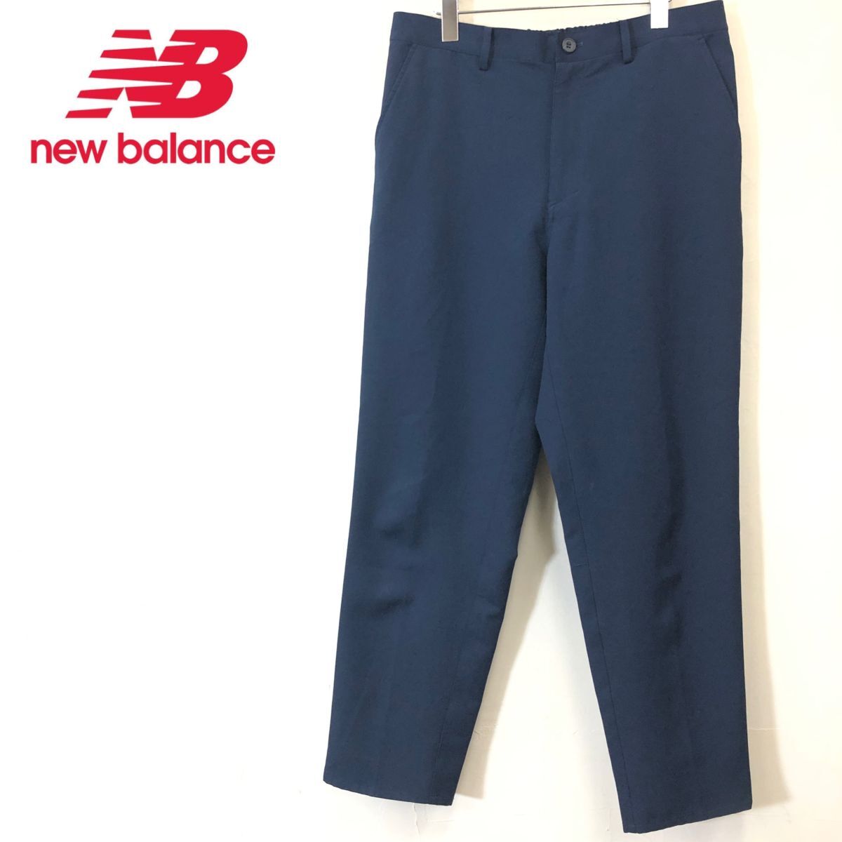 A670-F-N◆ NEW BALANCE the city ニューバランス パンツ ボトムス ◆ sizeXL ポリエステル ポリウレタン ネイビー 古着 メンズの画像1