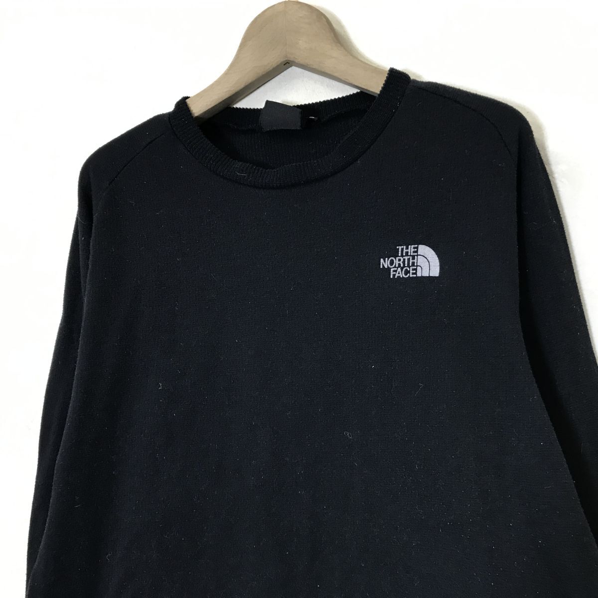 A320-D◆ THE NORTH FACE ノースフェイス L/S DQ GRID CREW Men’s インナー 長袖Tシャツ◆ sizeL ブラック 黒 ポリエステル100の画像5