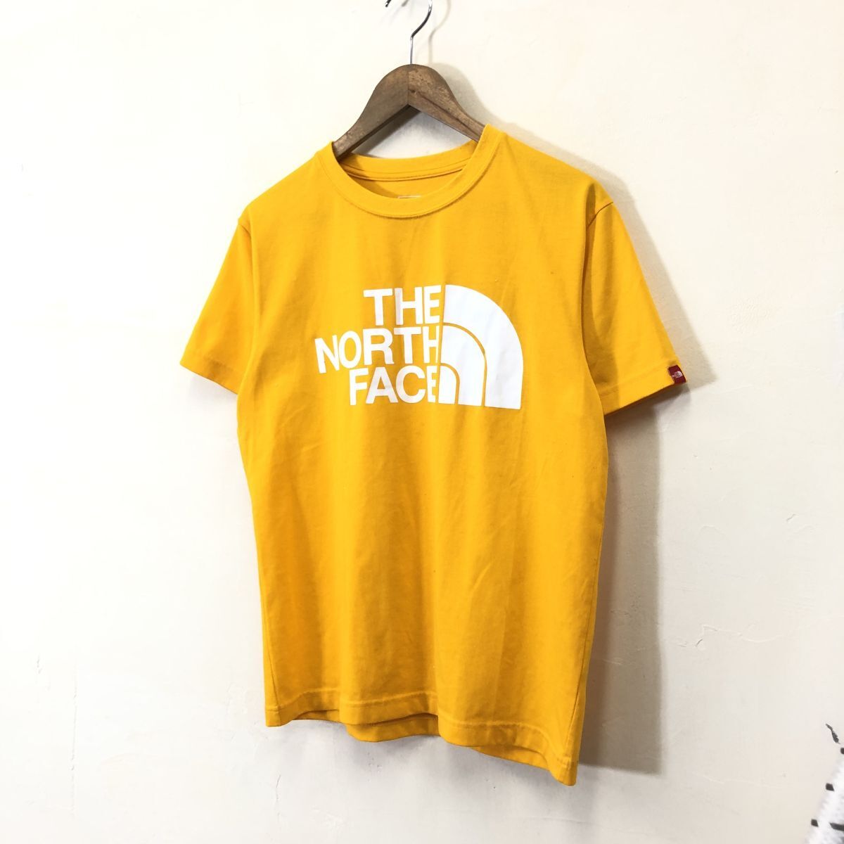 A209-F-N◆ THE NORTH FACE ザノースフェイス 半袖Tシャツ カットソー ショートスリーブカラードームティー◆ M ポリ イエロー 古着 春夏の画像5