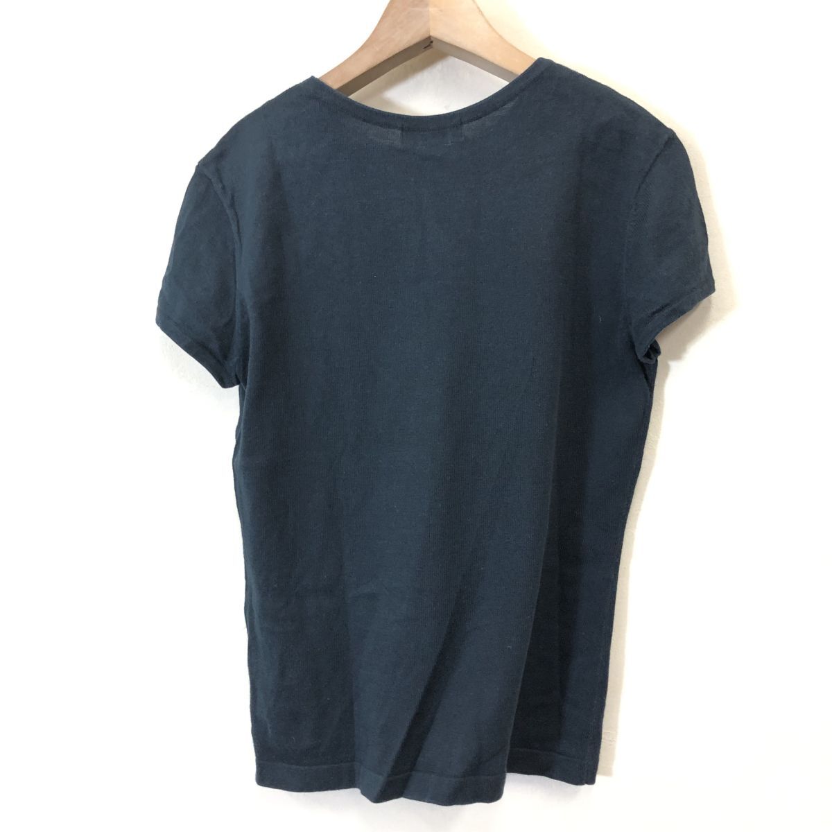 A192-F-S◆ BURBERRY blue label バーバリーブルーレーベル 半袖Tシャツ カットソー ◆ size38 コットン100 ブラック 古着 レディース 春夏_画像6