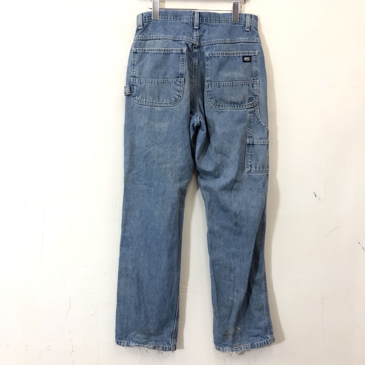 A1055-F◆ work jeans for KEY デニム ジーンズ ペインターパンツ ボトムス ◆ size32×34 コットン100 インディゴ 古着 メンズ_画像6