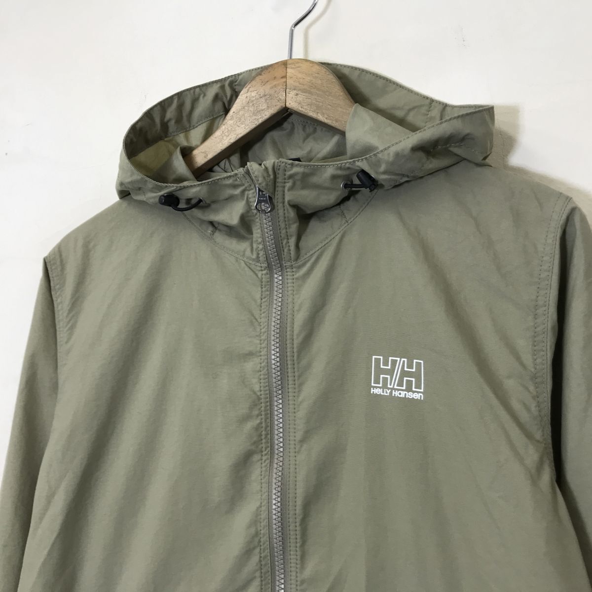 A1725-N◆良品◆ HELLY HANSEN ヘリーハンセン Bergen Jacket ウインドブレーカー レディース ◆sizeWL ベージュ ナイロン100_画像5