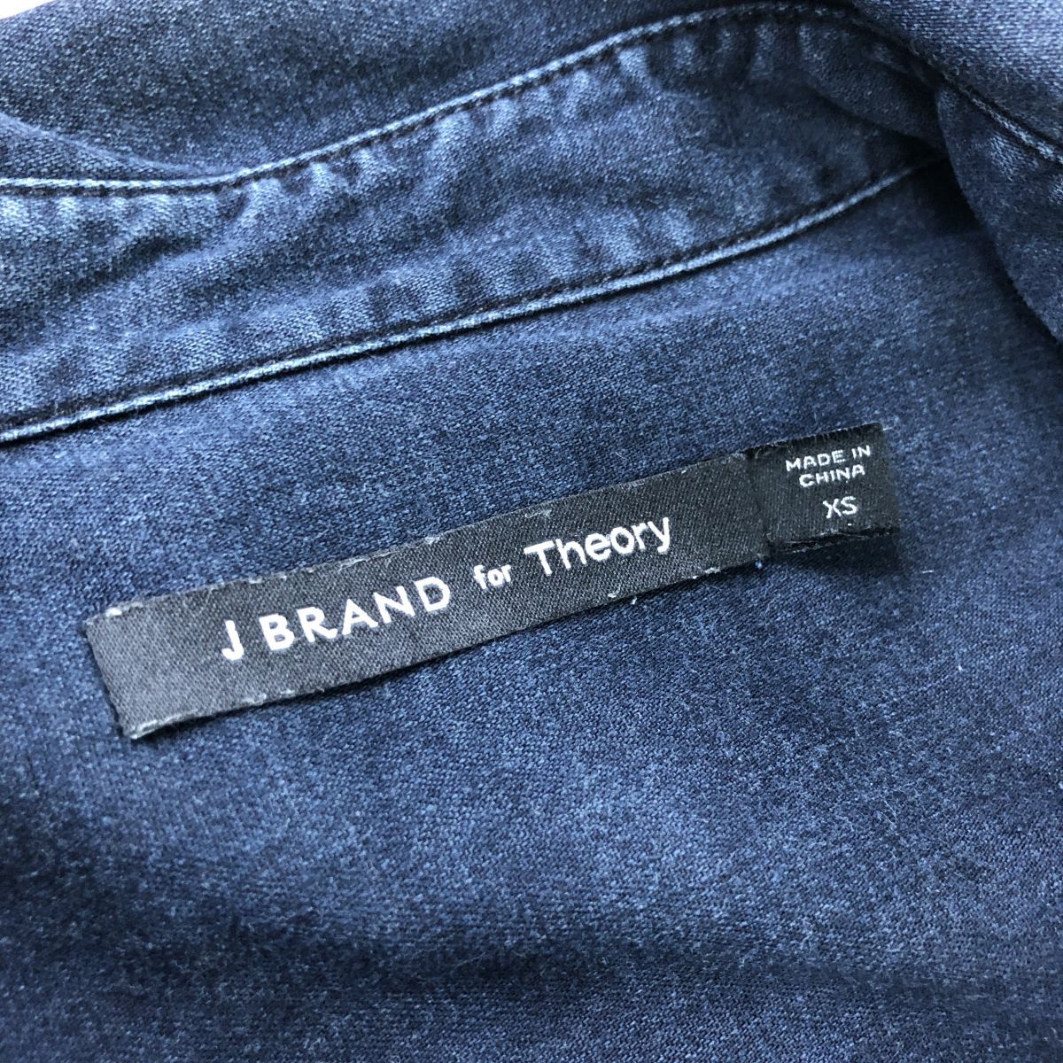 A1678-F◆ J BRAND for Theory セオリー デニムシャツ 長袖 トップス ◆ sizeXS コットン100 インディゴ 古着 メンズ 春の画像7