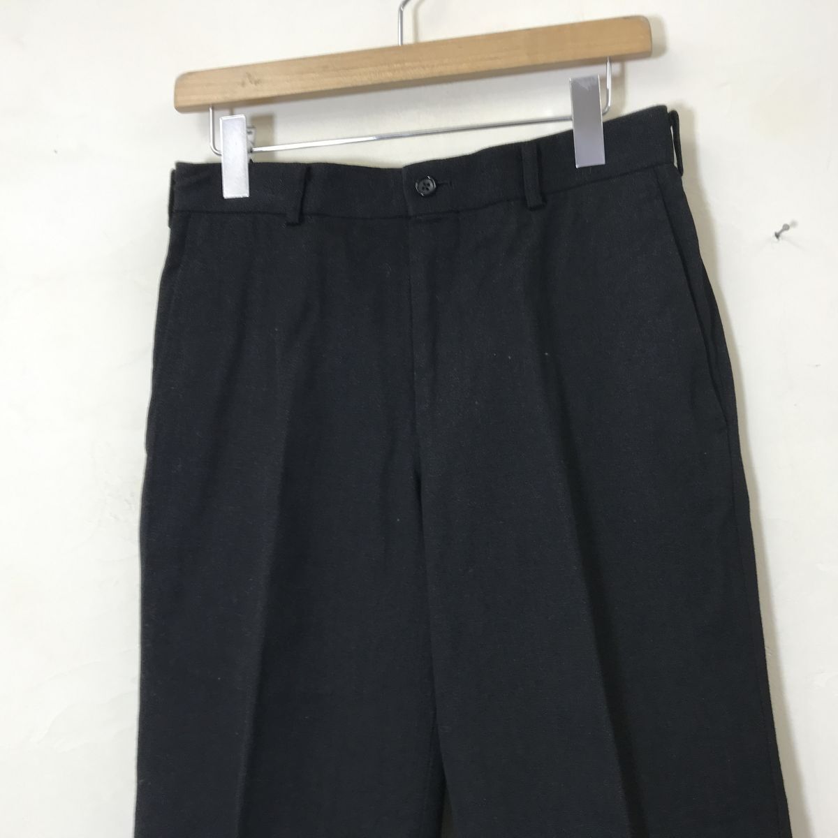 A2616-N◆old◆00s COMME des GARCONS HOMME コムデギャルソン オム ウール混スラックス ストレート ジップ ◆sizeS チャコール 綿 メンズ_画像3