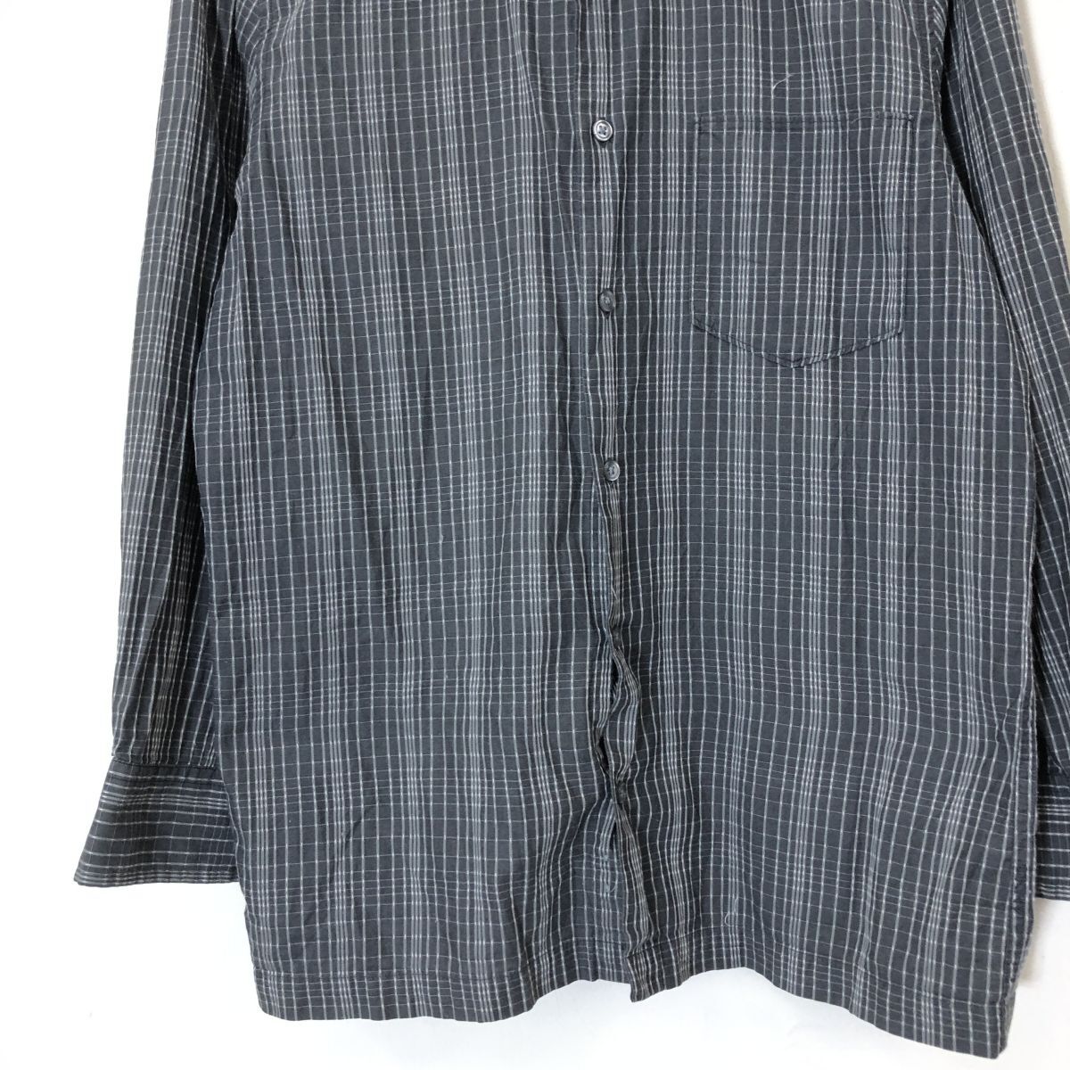 A2426-F-N* old * DKNY Donna Karan New York рубашка с длинным рукавом tops * sizeS хлопок 100 черный б/у одежда мужской весна 