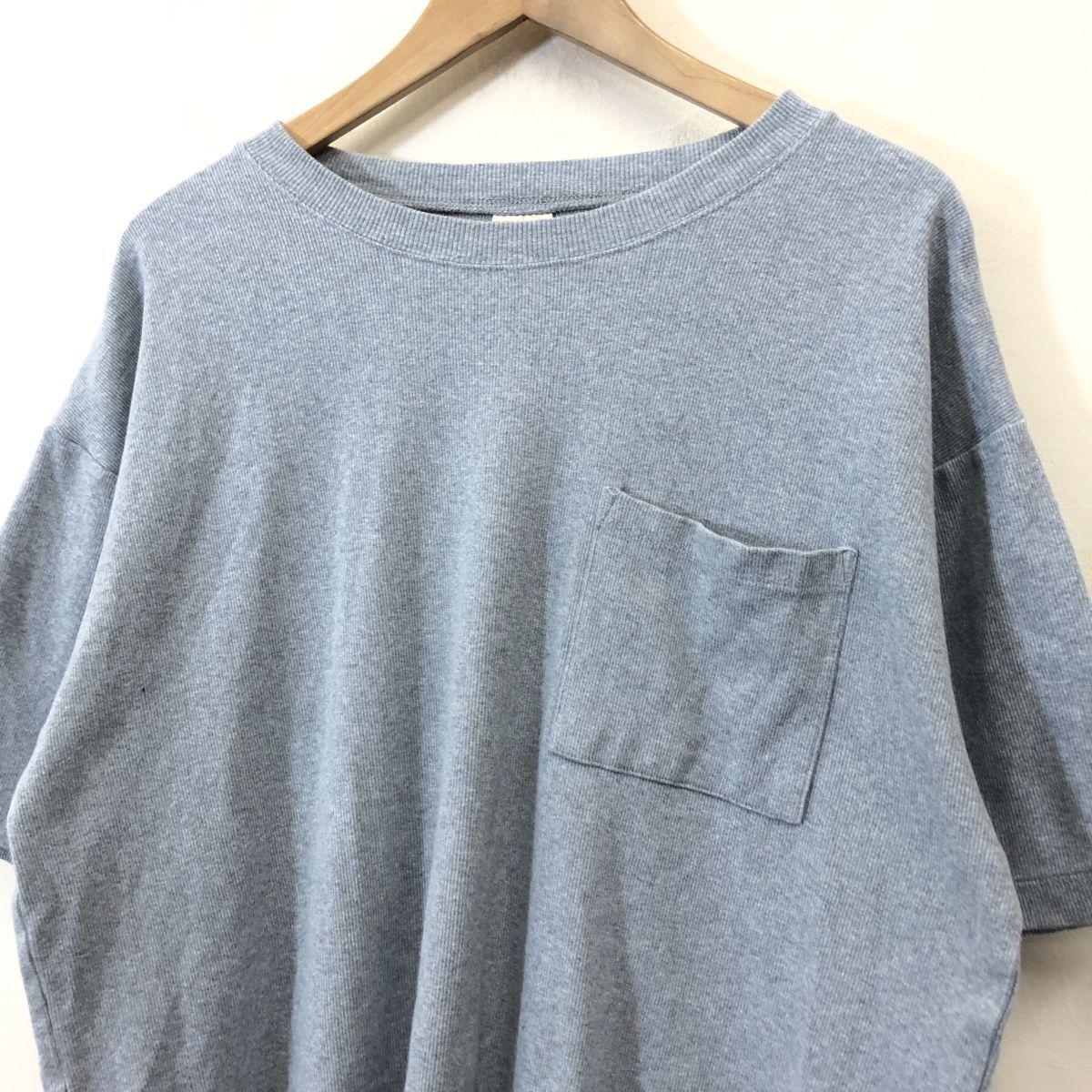 A2267-F-N◆ AVIREX アヴィレックス 半袖Tシャツ カットソー トップス ◆ sizeL コットン ポリウレタン グレー 古着 メンズ 春夏_画像3