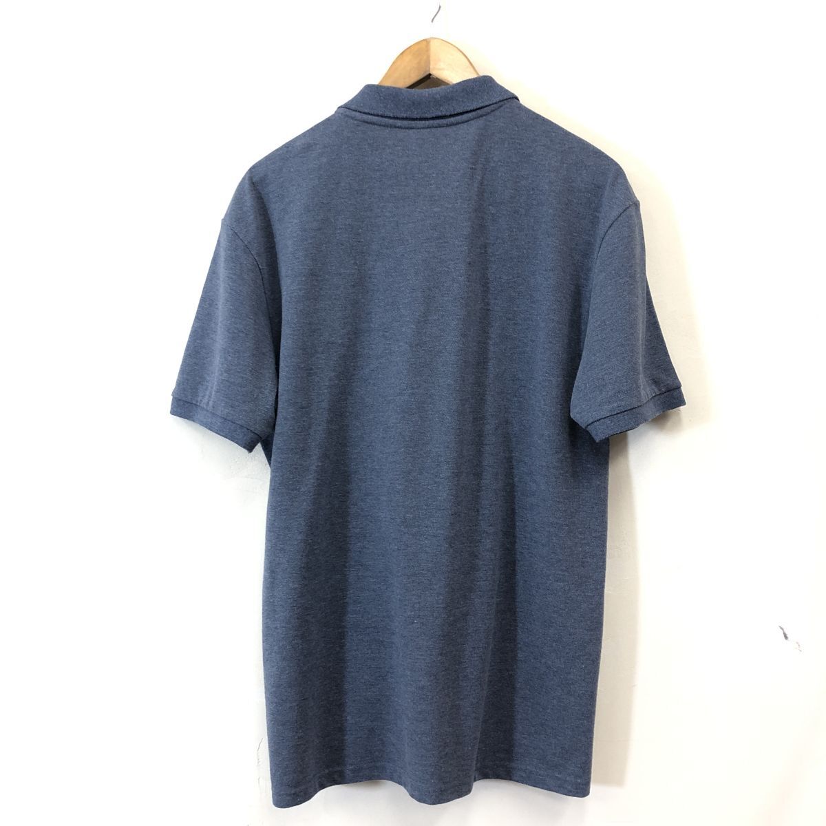 A2266-F-N◆ AVIREX アヴィレックス 半袖ポロシャツ Tシャツ カットソー 大きめ ◆ size2L ポリエステル コットン ネイビー 古着 メンズ_画像6