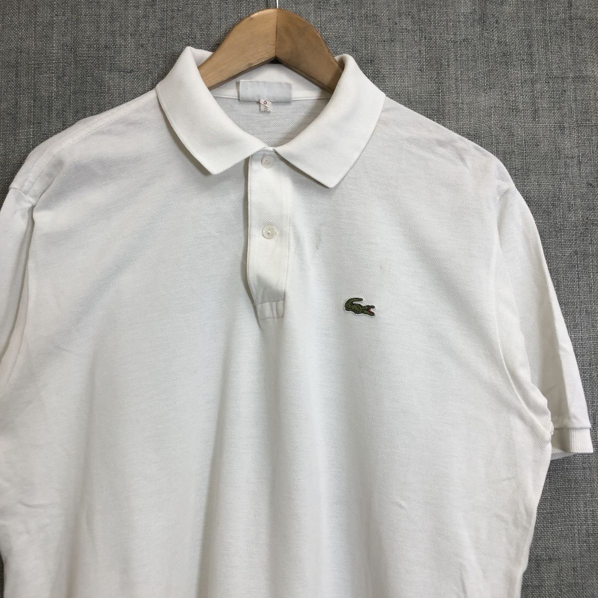 A2084-F-N◆ LACOSTE ラコステ 半袖ポロシャツ Tシャツ カットソー トップス ◆ size5 コットン ホワイト 古着 メンズ 春夏_画像3