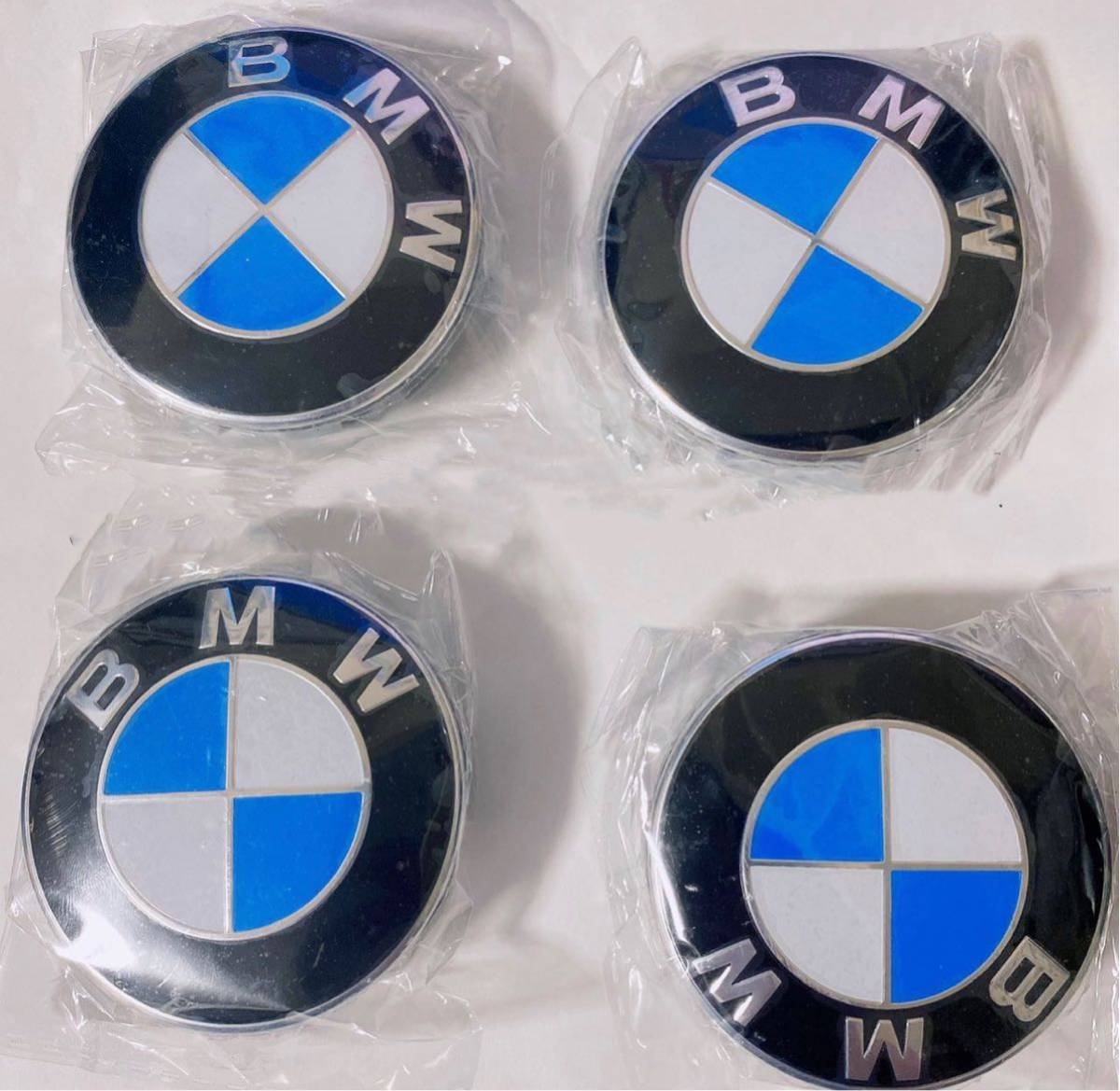 BMW ホイールキャップ 56mm 新品未使用　傷防止フィルム付き【4個】BMW　ホイールセンターキャップ　56mm_画像2