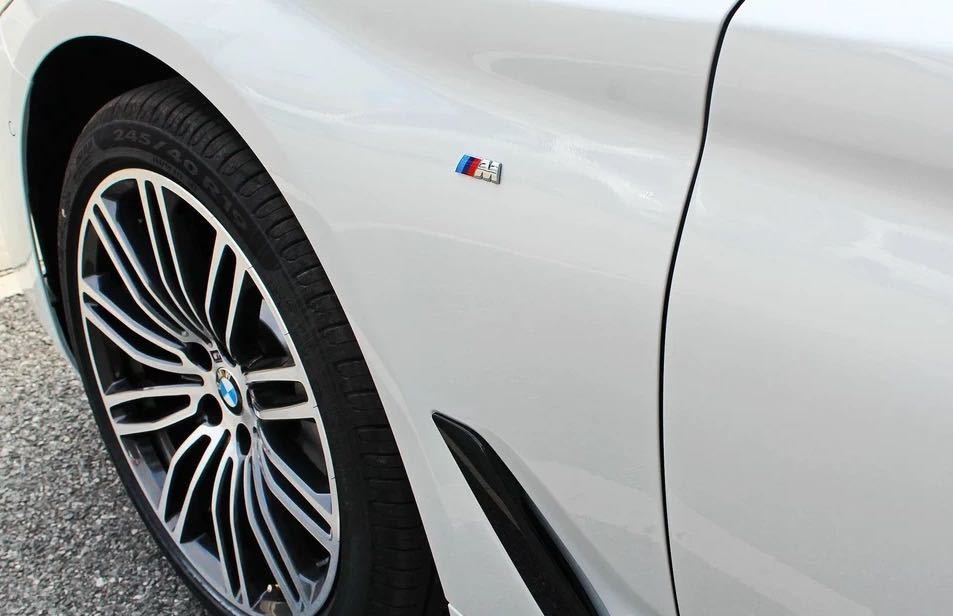 BMW Mスポーツ リアエンブレム フェンダーエンブレム 立体エンブレム M-Sports ステッカー シルバー 85mm 31mmの画像3