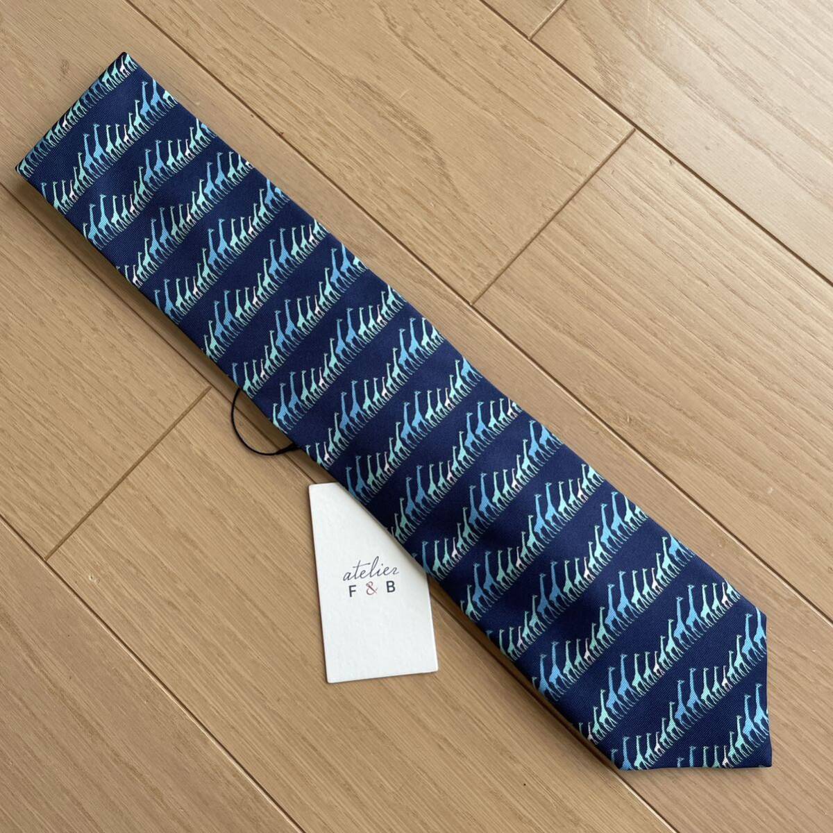  Beams . покупка atelire F&B шелк галстук новый товар не использовался темно-синий 