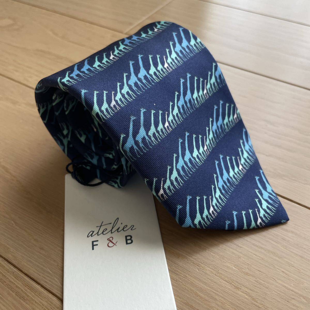  Beams . покупка atelire F&B шелк галстук новый товар не использовался темно-синий 