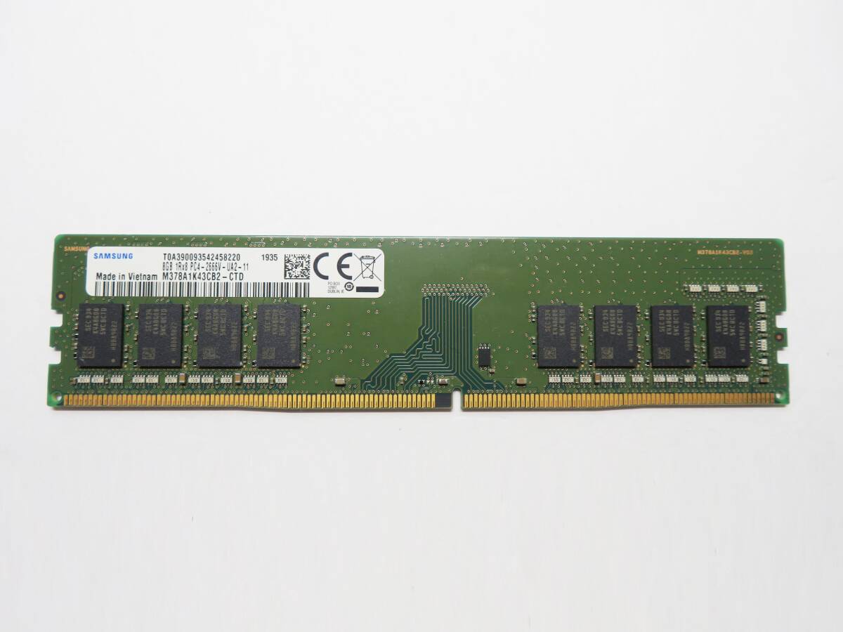 【中古完動品】③Samsung M378A1K43CB2-CTD PC4-21300 DDR4-2666 PC4-2666V UDIMM 8GB デスクトップ_画像1