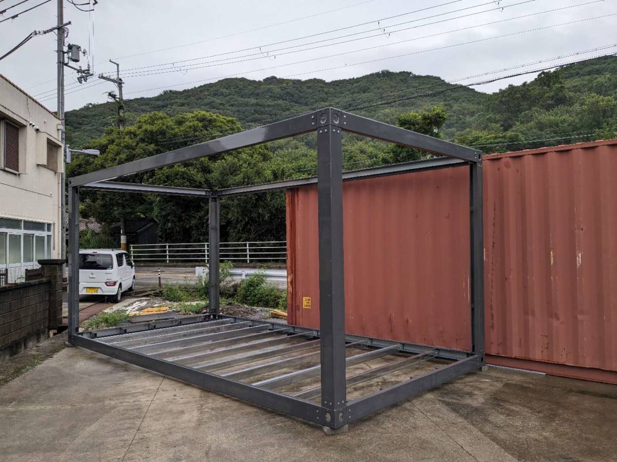 3×6ｍ 組立式 ユニットハウス枠材のみ プレハブ スーパーコンテナ 組み立て式 日曜大工 DIY 倉庫 仮設 高2.8ｍ 大阪 兵庫 京都 和歌山の画像4