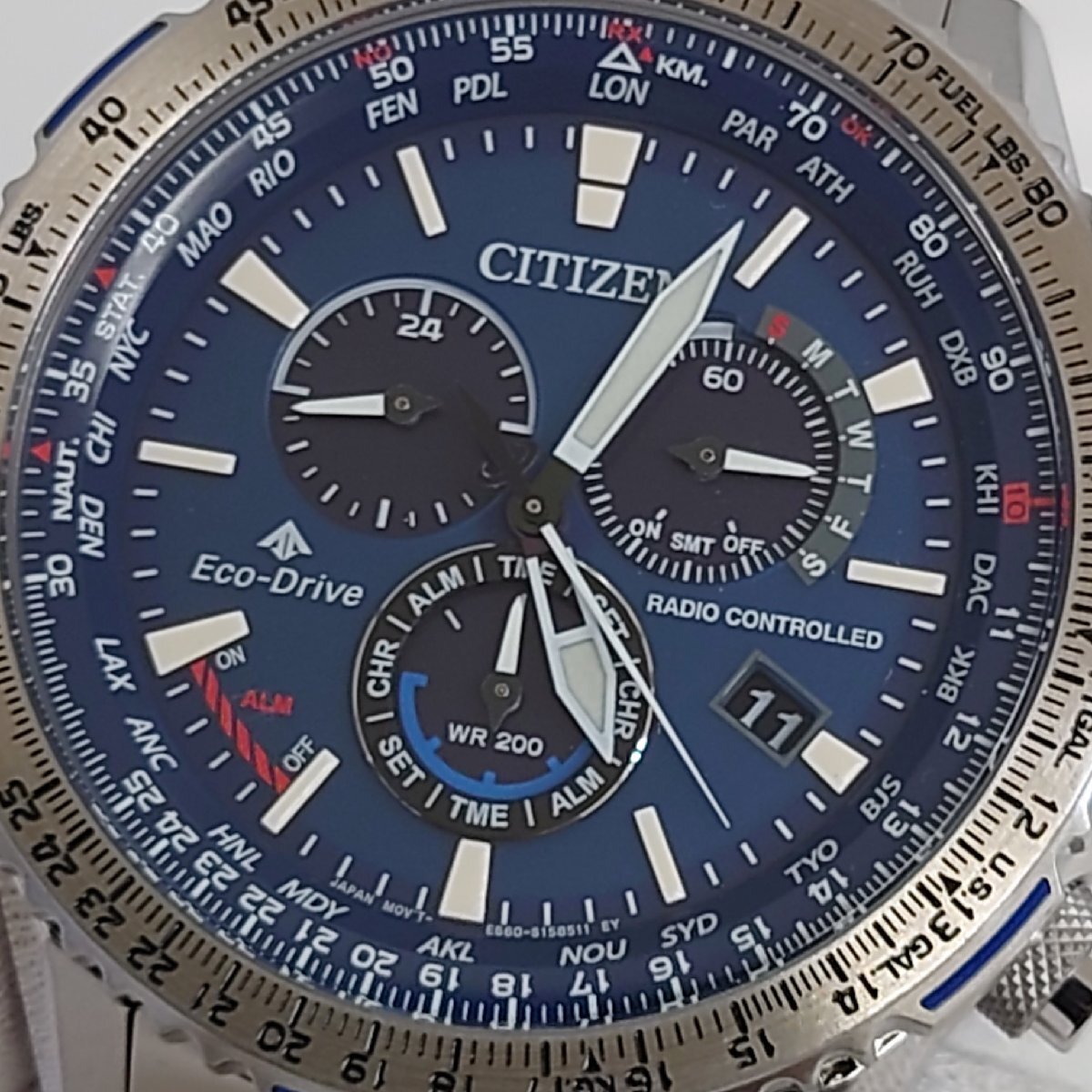 【86】稼働品 CITIZEN シチズン プロマスター CB5000-50L スカイ エコ・ドライブ ダイレクトフライト 腕時計