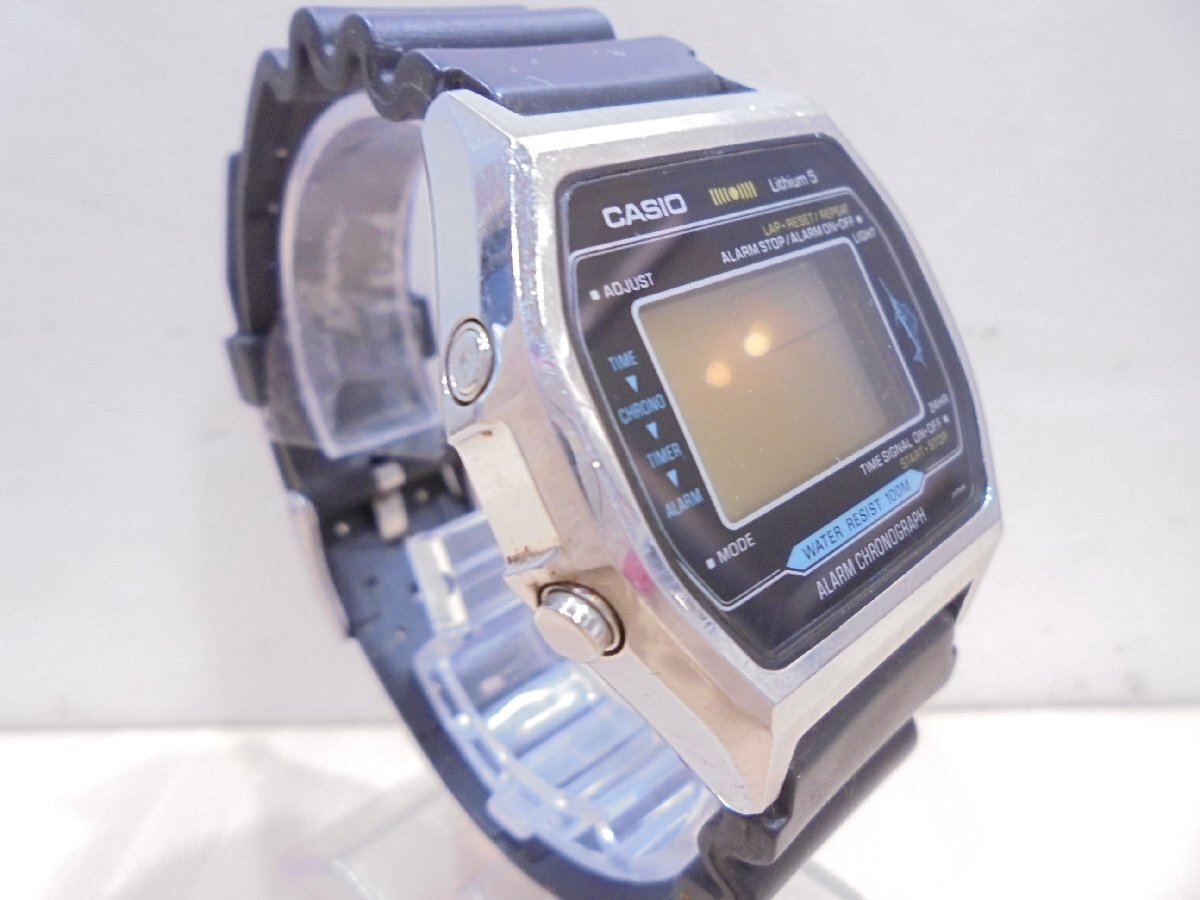 【76】1円～CASIO カシオ カジキ リチウム5 H101 メンズ腕時計 ベルト社外品 不動品 ジャンク扱い_画像3
