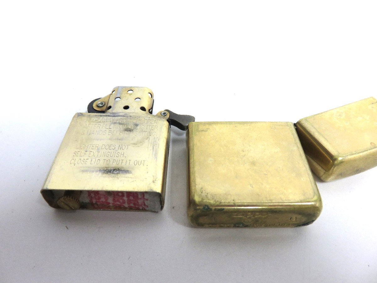 【80】1円～ ZIPPO ジッポ アーマーケース 火花未確認 着火未確認 現状品 ジャンク品の画像6