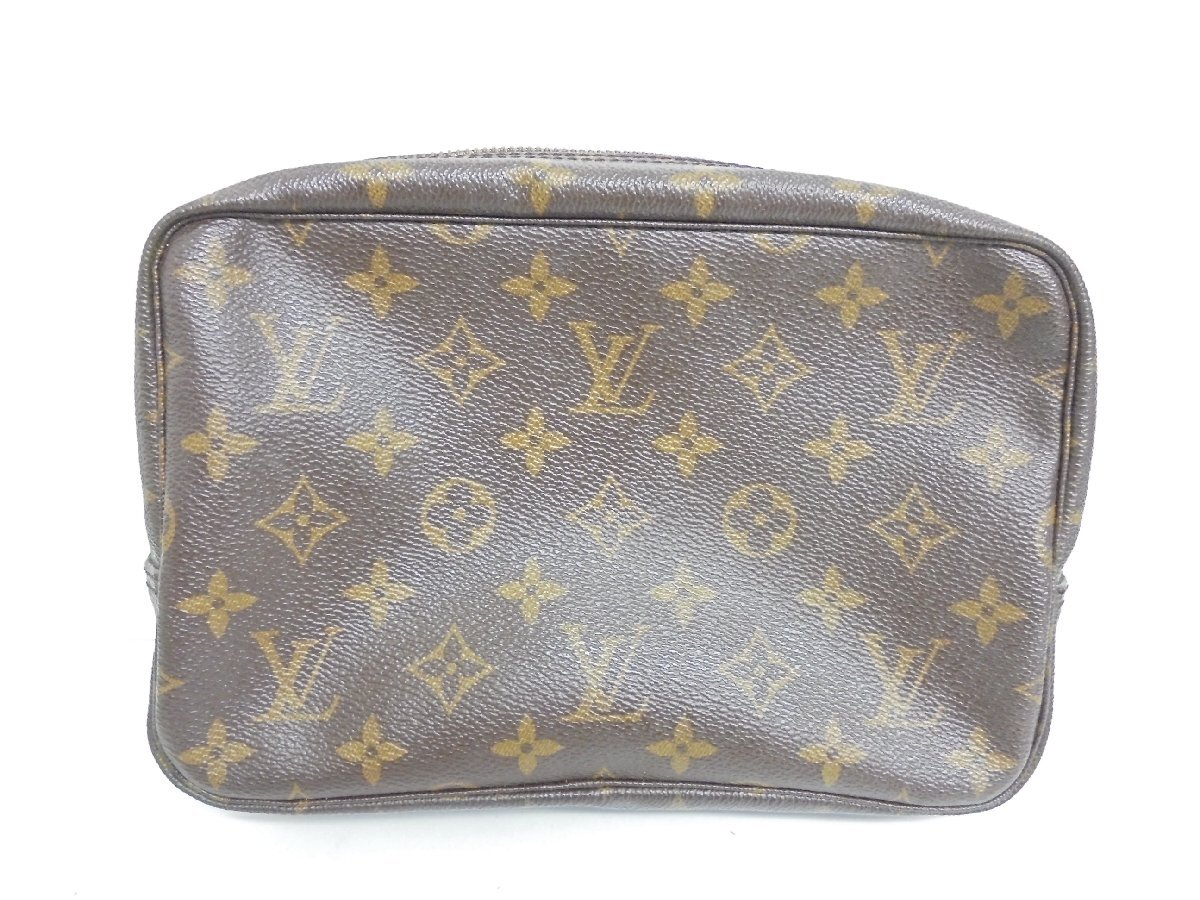 【86】1円～LOUIS VUITTON ルイヴィトン モノグラム トゥルーストワレット M47524 セカンドバッグ ダメージ大 ジャンク扱いの画像1