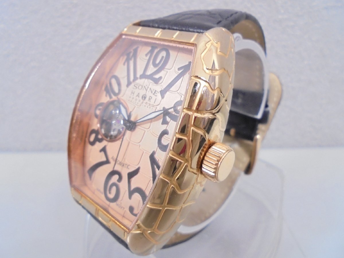 [31]1 иен ~SONNE HAORIzonne - oli мужские наручные часы 3ATM самозаводящиеся часы работа товар ремень повреждение б/у товар 