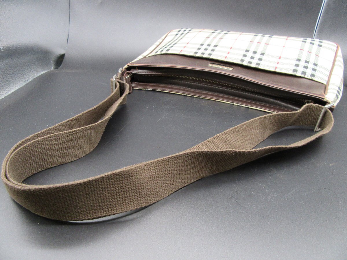 [80]1 иен ~BURBERRY Burberry сумка на плечо ручная сумочка кожа tartan проверка 