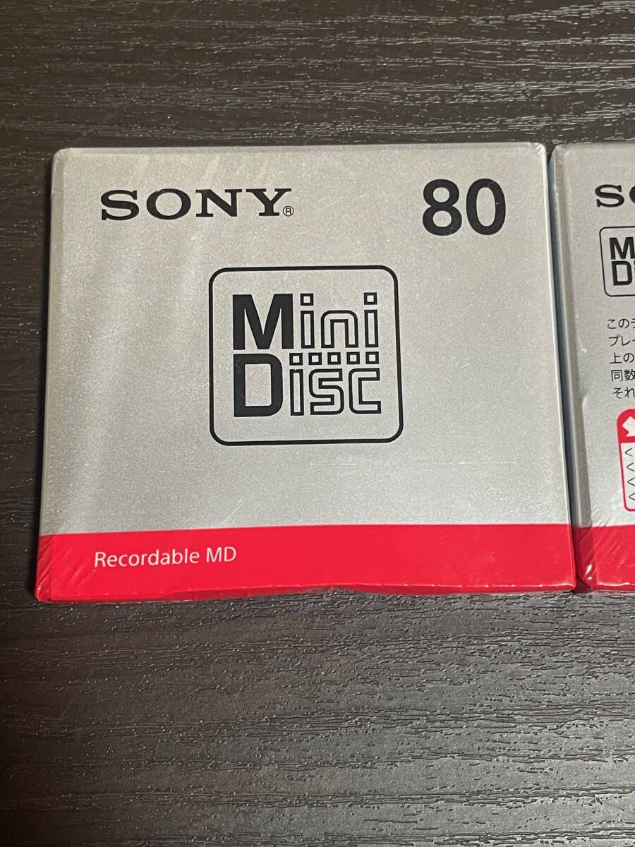 《未使用/未開封》 ソニー 録音用ミニディスク 2枚 MDW80T(80分 1枚ディスク） MD/SONY_画像3