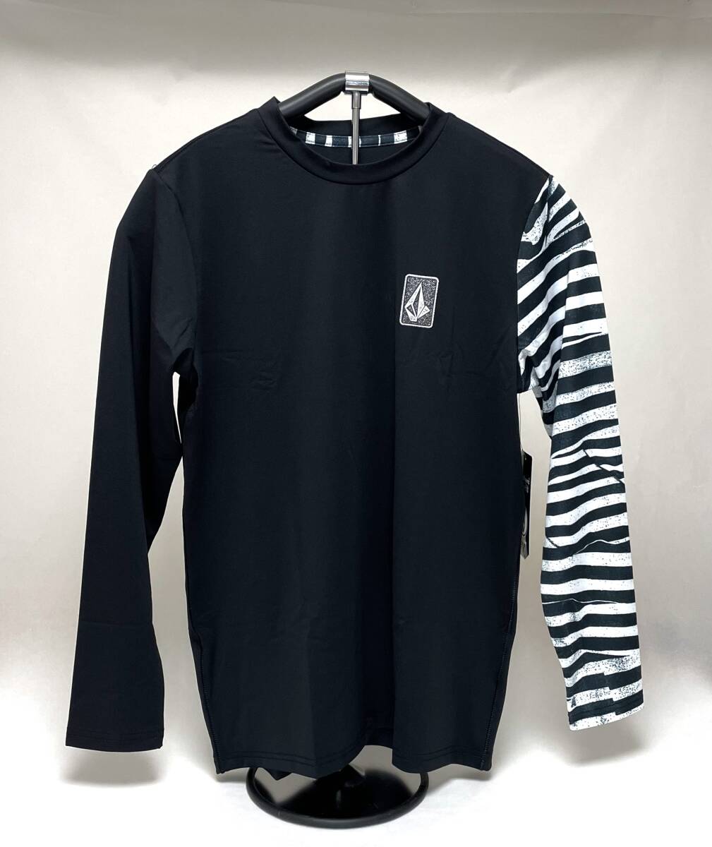 VOLCOM ボルコム A9312404BLK① メンズ Sサイズ 長袖ラッシュガード サーフTシャツ UVカット ブラック色 ヴォルコム 新品 即決 送料無料
