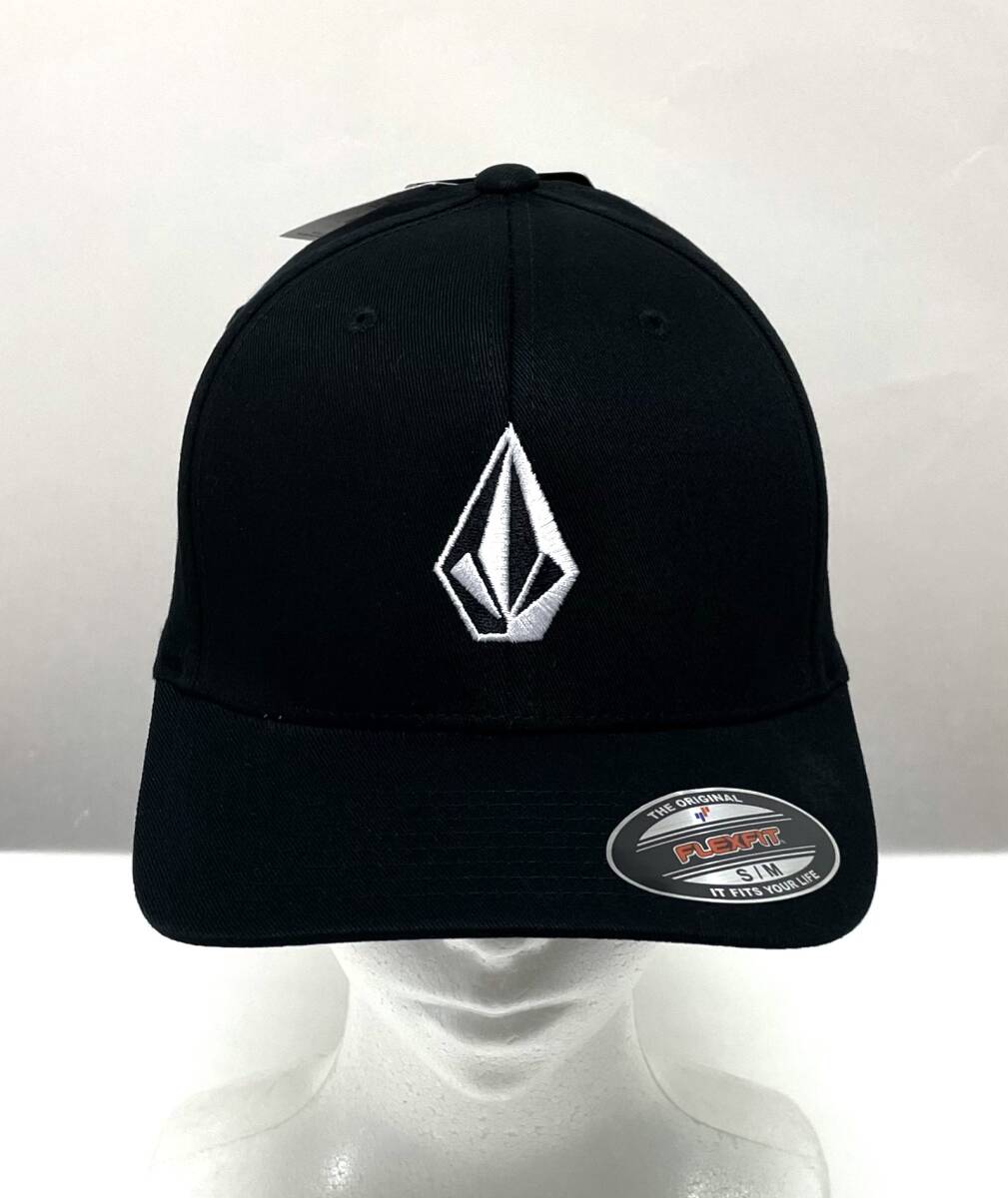 VOLCOM ボルコム D5512320BLK③ キャップ L/XLサイズ ブラック色 帽子 Cap ストレッチツイル 刺繍ロゴ Logo ヴォルコム 新品 即決 送料無料_画像2