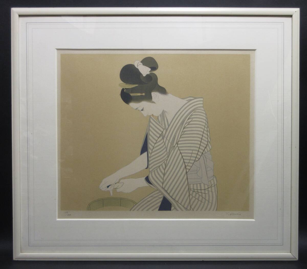 志村立美 直筆サイン 187/200 Shimura Tatsumi 日本画家・美人画の画像1