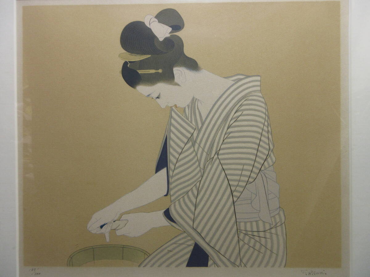 志村立美 直筆サイン 187/200 Shimura Tatsumi 日本画家・美人画の画像6