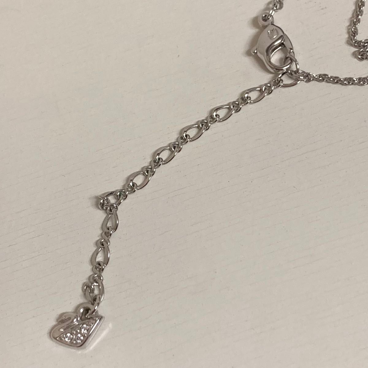 新品 スワロフスキー ハート ネックレス ピアスセット　クリア　シルバー SWAROVSKI