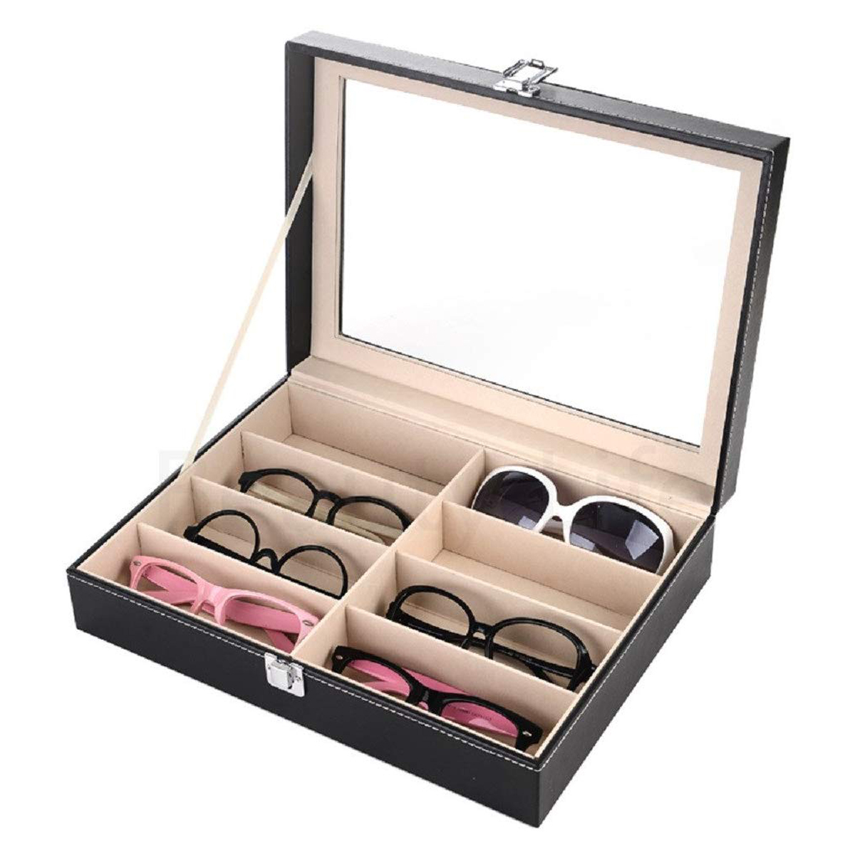 [ with translation * free shipping * new goods * unused ] glasses box storage box case cover attaching glasses sunglasses accessory 8ps.@ black 