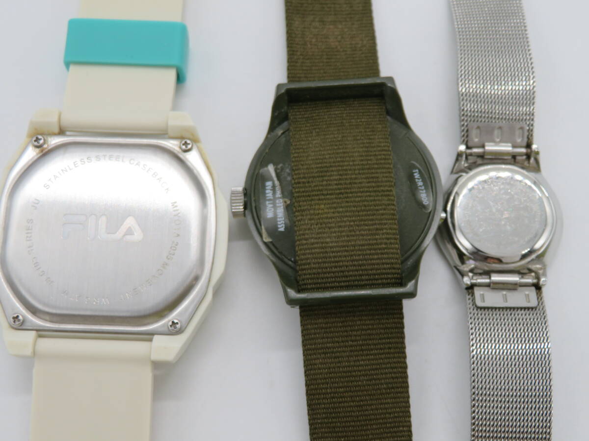 ジャンク品 部品取り 4点 FILA・TIMEX・SKAGEN・MARC BY MARC JACOBS 腕時計 中古品 W2ー169A の画像2