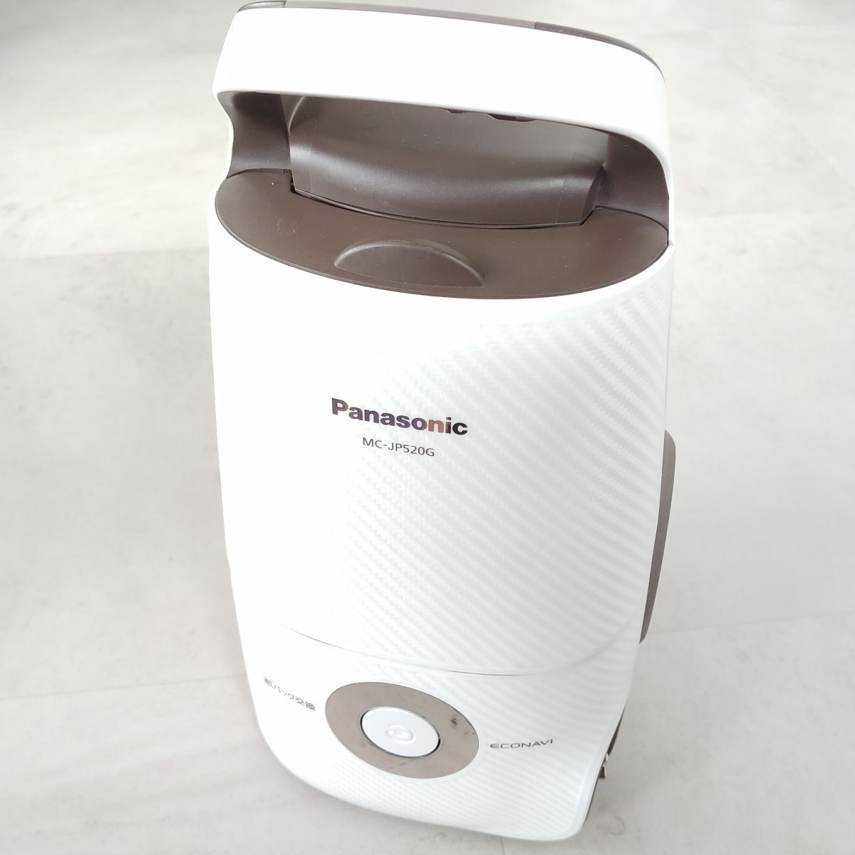 【☆動作確認済☆】Panasonic パナソニック 掃除機 MC-JP520G 2016年製 ホワイト 純正 紙パック M型Vタイプ AMC-HC12 1円スタート MA454の画像2