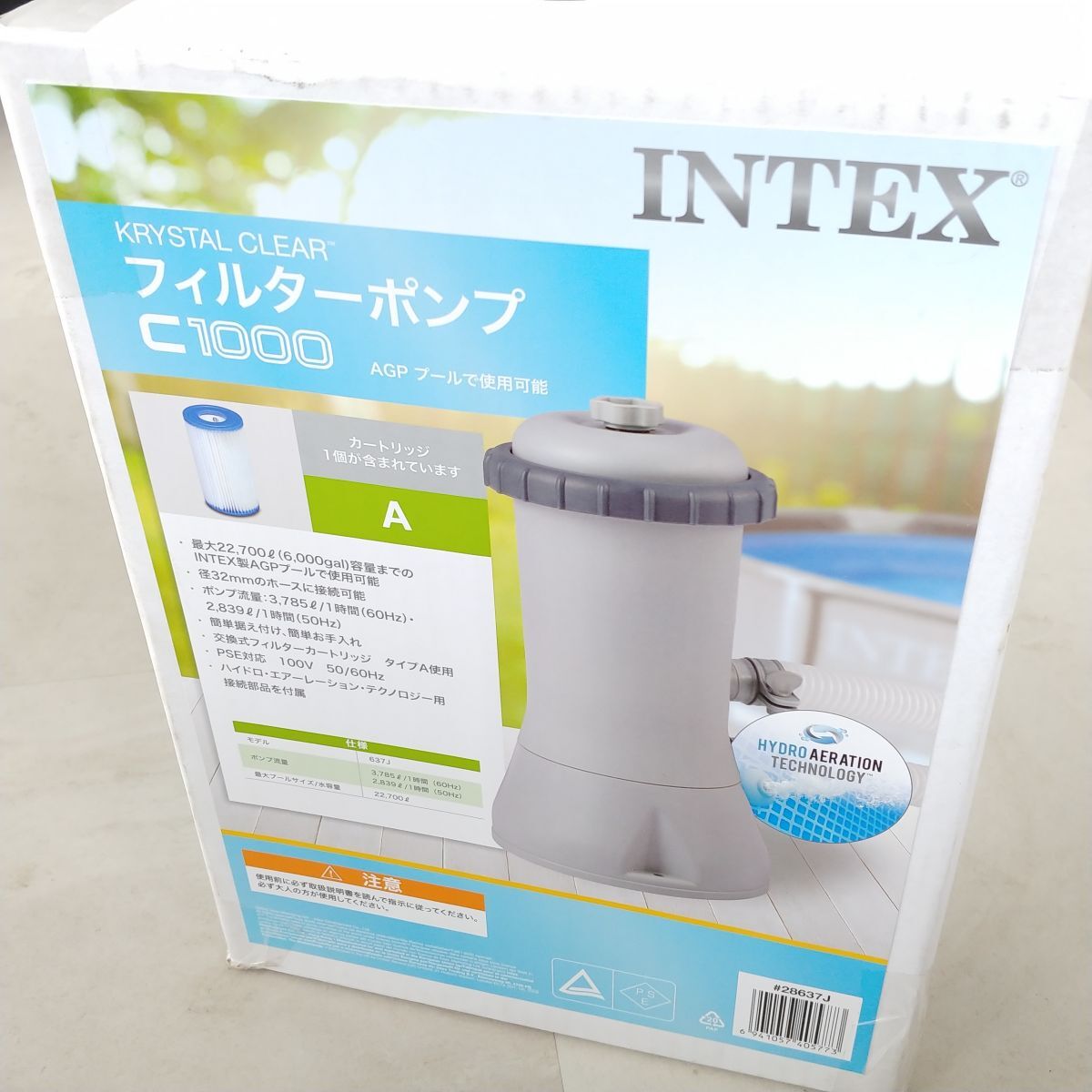 【☆新品☆未使用品☆】INTEX インテックス AGP プール フィルター ポンプ C1000 浄水 濾過 水循環 水質改善 1円スタート MA459_画像1