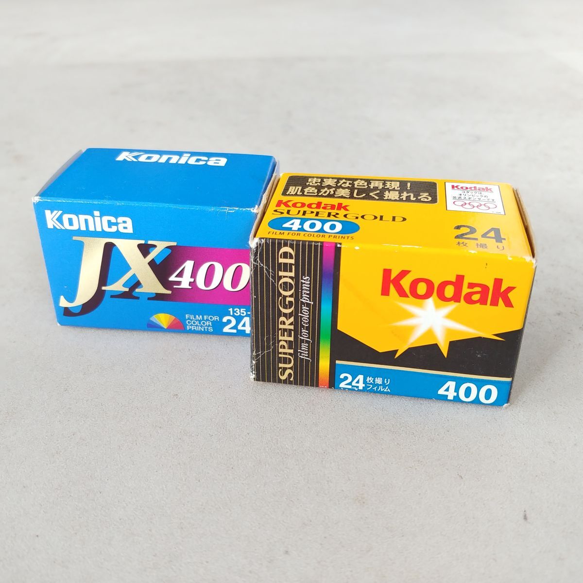 【☆訳あり☆未使用品☆】Konica コニカ JX 400 Kodak コダック SUPER GOLD 400 24枚撮 写真 カメラ フィルム 合計2点 1円スタート #763の画像1